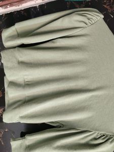 Olive Green Korean Top
