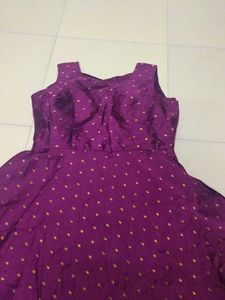 Purple Fit &amp; Flare Dress