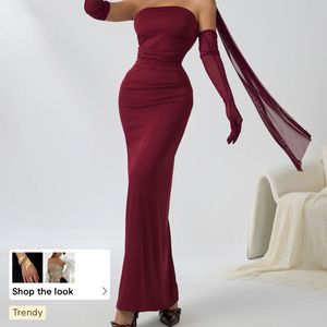 Elegant Maroon Formal Gown