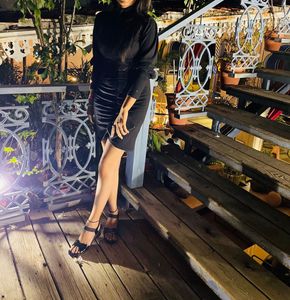 Black Long Sleeve Mini Dress