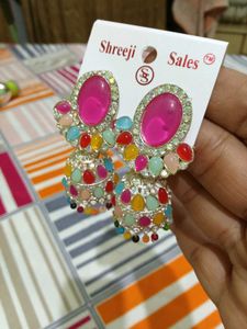 Multi Colour Jhumka