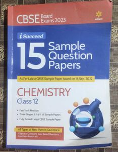 CBSE Class 12 Chemistry Sample Question Paper.