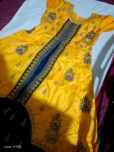 Famous Actress Grand Yellow Kurthi