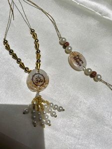 Resin Rakhi And Puja Thali Combo