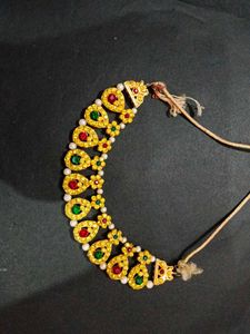 Golden Bridal Necklace Set of (2) each Rs 9