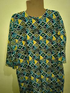 Green Yellow Cotton Kurta