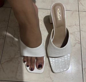 White Heels - UK 5 (3.5 Inches Height)
