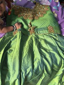 Green &amp; Gold Embellished Indian Outfit