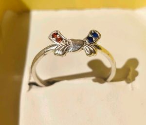 Cute Bow Ring pure silver  # fixed price....
