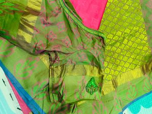Pink &amp; green saree