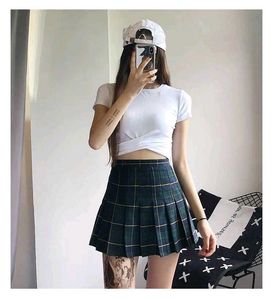 Gothic Pleated Checkered Skirt