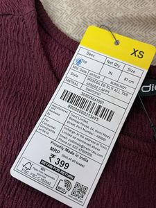 Burgundy Textured Top - New with Tag