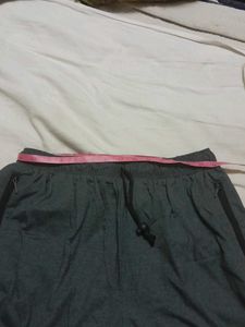 Unisex Grey Solid Sports Shorts(Capris) - XL