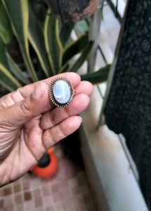 Vintage Mens Silver 925 Ring With Moonstone