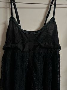 Black Lace Slip Dress
