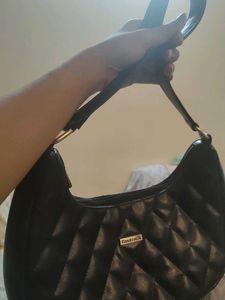 Fastrack Black Quilted Shoulder Bag