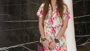 Cream Floral Dress