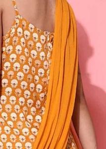 Yellow Printed sharara set