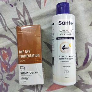 Dermatouch Cream &amp; Sanfe Tan removal Lotion