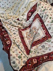 Pure Katha Stich Saree On Pur Silk
