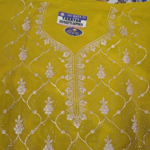 Yellow Embroidered Kurta Set