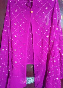 Silk Kurta With Dupatta Aur Salwar