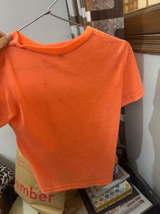 Front Wrap Detail Top Beautiful Coral Color