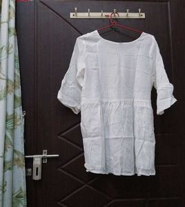 Embroidered White Top