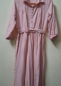Flared Pink Stylish Dress