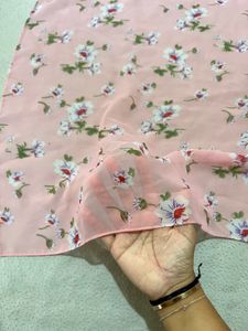 Floral Print Pink Scarf