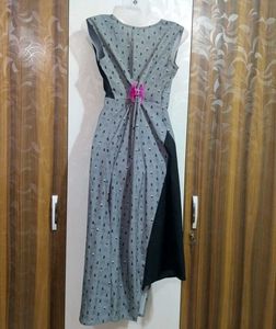 Stylish Grey Printed Dress