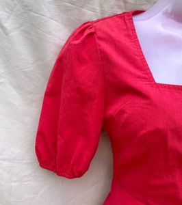 Red Peplum Top