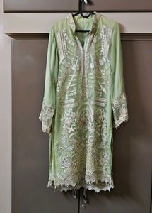 pakistani chiffon Embroidered Kurta set