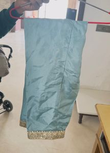 Handmade Teal Ethnic Suit Set with Gold Detail