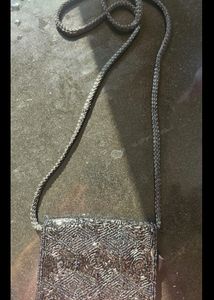 Elegant Black Sling Bag and Scarf Combo