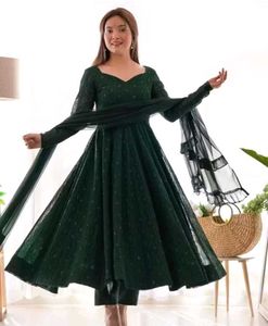 Elegant Green Anarkali Suit Set