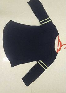 2 Combo Pink Striped Detail Top Blue T Shirt