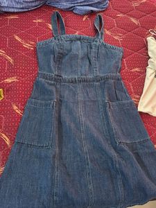 denim dress midi
