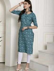 Teal Printed Kurta for women 👗
