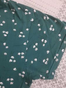 Green Floral Print Dress