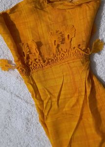Mustard Yellow Lace Y2k Top