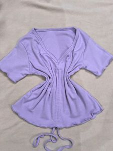 Women's Korean Drawstring Crop Top