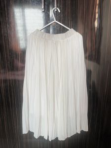 White Pleated Skirt