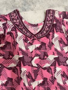 Vintage Pink Floral Nightgown
