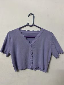 Urbanic Lavender Knit Crop Top