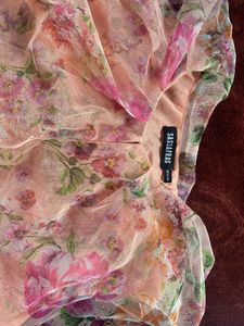 unused Sassafras Floral Mesh Top