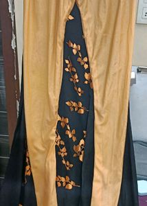 Black And Orange Colour Ka Kurta Set