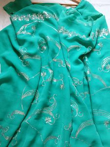 Elegant Green Saree with full Sequins