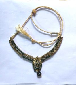 Emerald Green & Gold Necklace