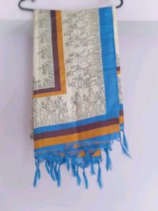 Hand Block Printed Chanderi Silk Dupatta